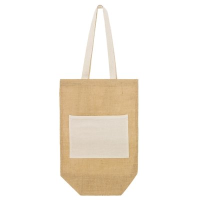 Bolsa de Algodón y Yute con Bolsillo