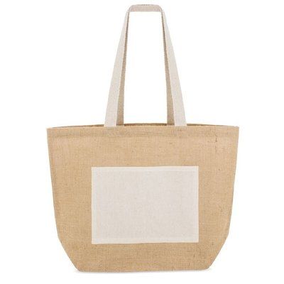 Bolsa de Algodón y Yute con Bolsillo