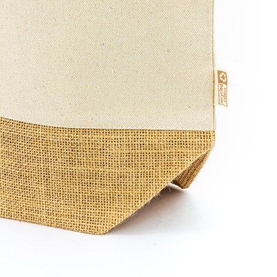 Bolsa de algodón y yute de gran tamaño