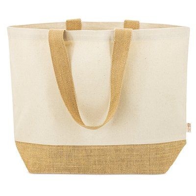 Bolsa de algodón y yute de gran tamaño