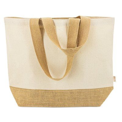 Bolsa de algodón y yute de gran tamaño