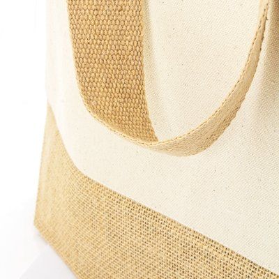 Bolsa de algodón y yute de gran tamaño