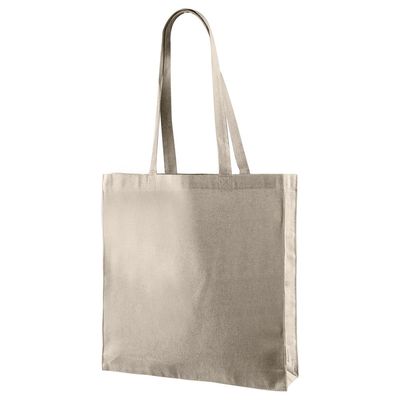Bolsa de asas largas algodón reciclado Beige
