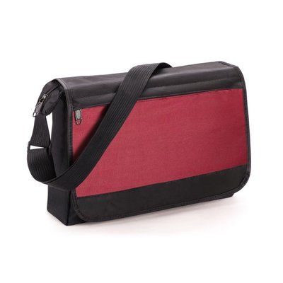 Bolsa bandolera bicolor de poliéster Rojo