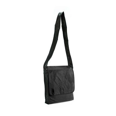 Bolsa bandolera bicolor con solapa en non woven Neg