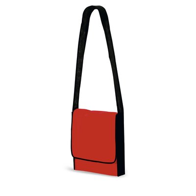 Bolsa bandolera bicolor con solapa en non woven