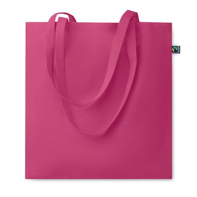 Bolsa Comercio Justo Asas Largas Fucsia