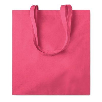 Bolsa compra algodón de colores reforzada de 140 g/m² Fucsia