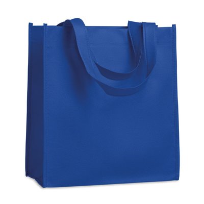 Bolsa de la compra en non-woven con asas cortas Azul Royal