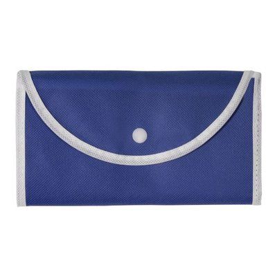 Bolsa Compra Plegable Non Woven Azul/Blanco