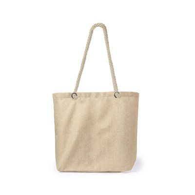 Bolsa de compra en poliéster con argollas metálicas Natu