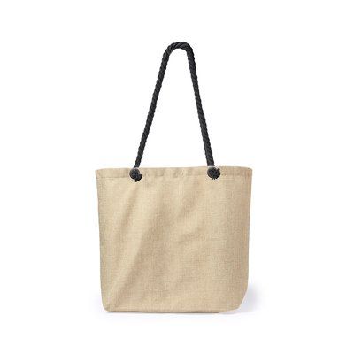 Bolsa de compra en poliéster con argollas metálicas Neg