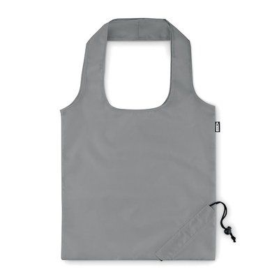Bolsa Compra RPET Plegable con Cordón Gris Piedra