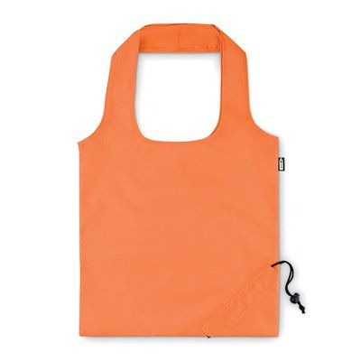 Bolsa Compra RPET Plegable con Cordón Naranja