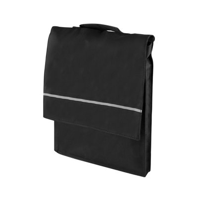 Bolsa Congresos 600D Banda Reflectante Solapa Negro