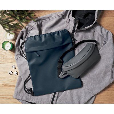 Bolsa con cordón y bolsillo frontal