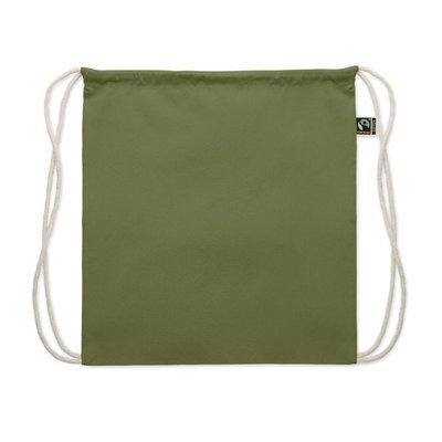 Bolsa de cuerdas de algodón Fairtrade 180 gr/m²