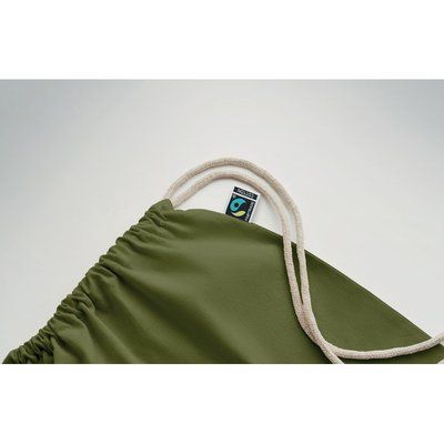Bolsa de cuerdas de algodón Fairtrade 180 gr/m²