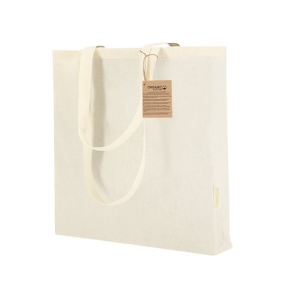 Bolsa ecológica de algodón orgánico con asas largas