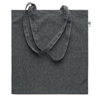 Bolsa ecológica jaspeada de algodón reciclado Negro