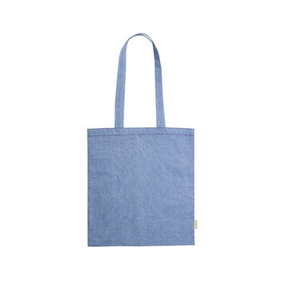 Bolsa ecológica resistente de algodón reciclado Azul