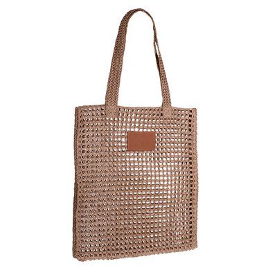 Bolsa fabricada en papel de rafia Marrón