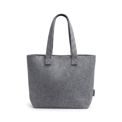 Bolsa de fieltro con asas reforzadas Gris
