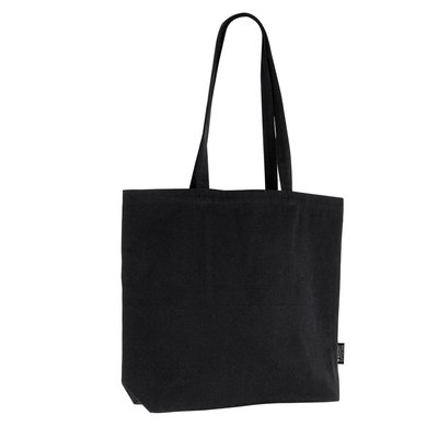 Bolsa de hombro de algodón reciclado Negro