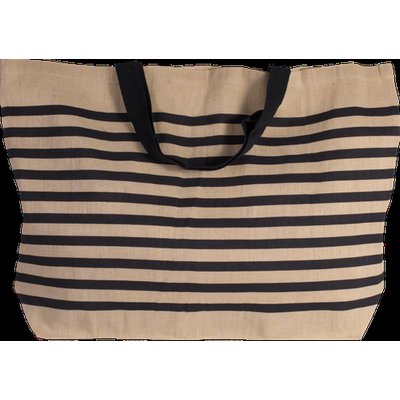 Bolsa de juco a rayas Natural / Navy