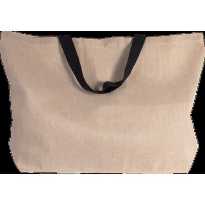 Bolsa de juco a rayas Natural
