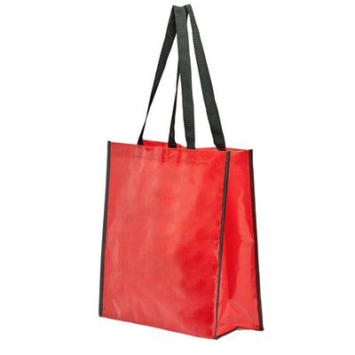 Bolsa laminada brillante 120 g/m² Rojo Talla Única Adulto
