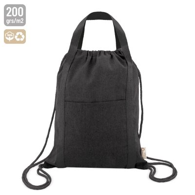 Bolsa Mochila Algodón con Bolsillo