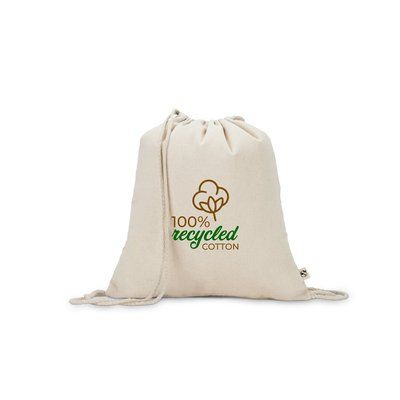 Bolsa mochila algodón reciclado 180 g/m²