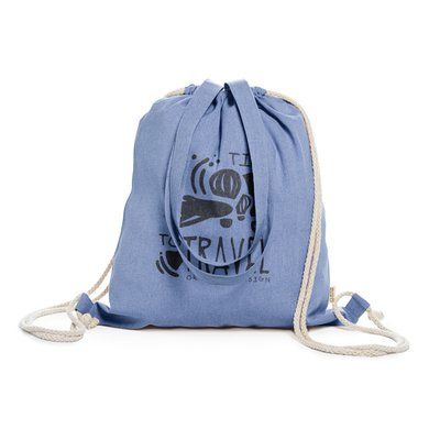 Bolsa mochila algodón reciclado con cordones