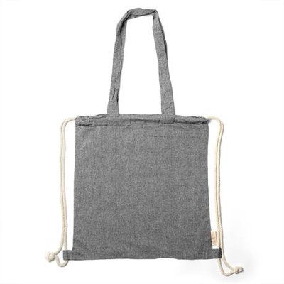 Bolsa mochila algodón reciclado con cordones