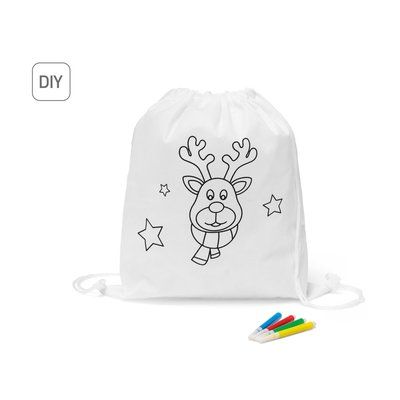 Bolsa navidad para colorear con rotuladores