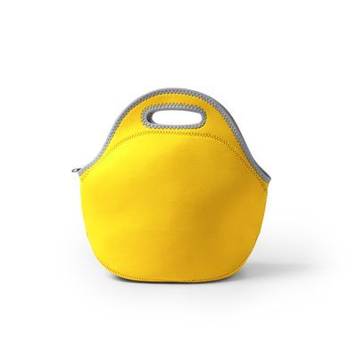 Bolsa nevera de neopreno con cremallera Amarillo Talla Única Adulto
