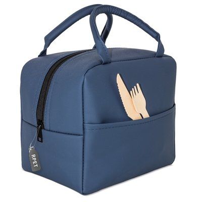 Bolsa nevera PU con bolsillo frontal
