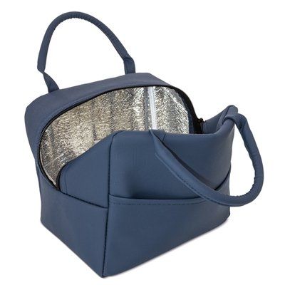 Bolsa nevera PU con bolsillo frontal
