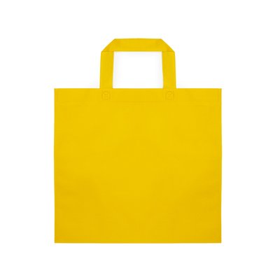 Bolsa non-woven 80g/m² con asas cortas Amarillo