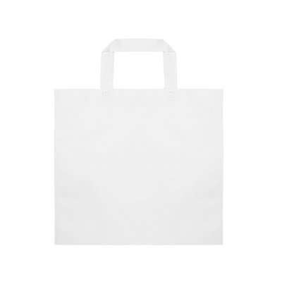 Bolsa non-woven 80g/m² con asas cortas Blanco