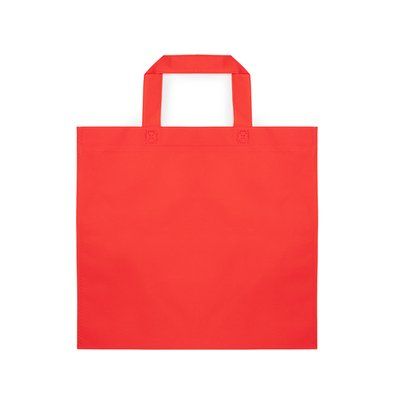 Bolsa non-woven 80g/m² con asas cortas Rojo Talla Única Adulto