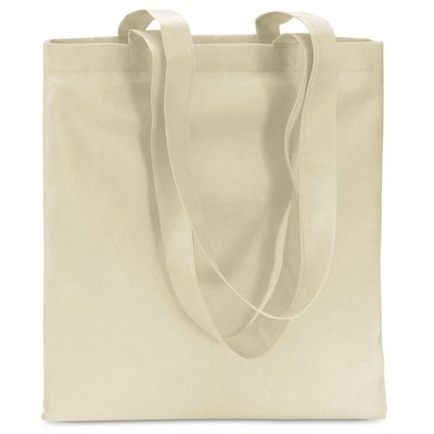 Bolsa non-woven de asas largas Marfil