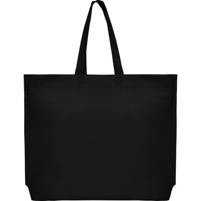Bolsa non woven con fuelle termosellada Negro 54x40x10cm
