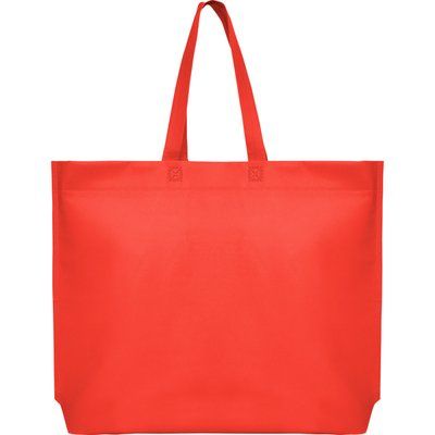 Bolsa non woven con fuelle termosellada Rojo 54x40x10cm