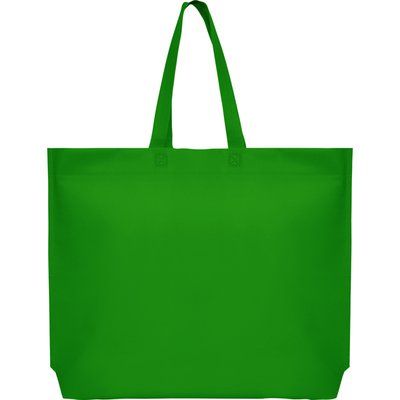Bolsa non woven con fuelle termosellada Verde Helecho 54x40x10cm