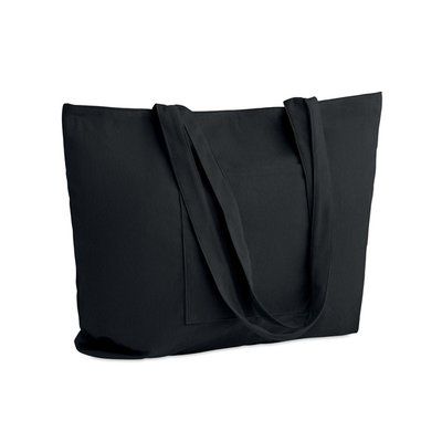 Bolsa de pana con cremallera 220 gr/m² Negro