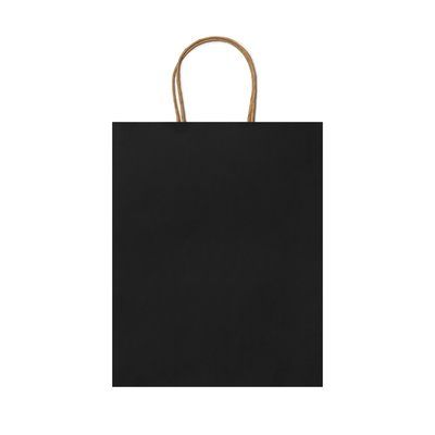 Bolsa de papel 110g con asas rizadas Negro Talla Única Adulto