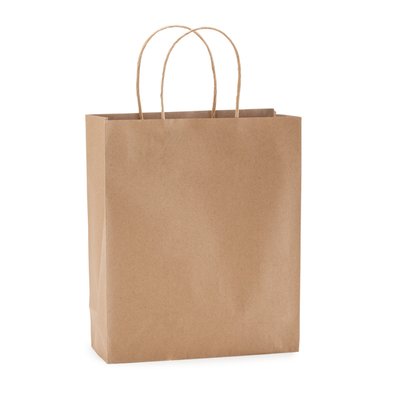 Bolsa de papel 110g con asas rizadas