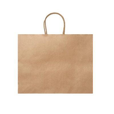 Bolsa de papel con asas reforzadas Crudo Talla Única Adulto